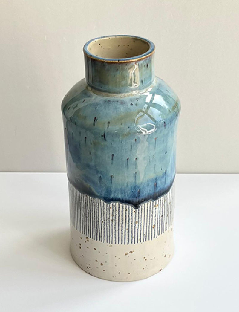 Vaas blauw streep